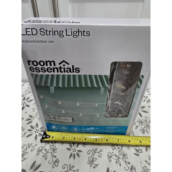 Room Essentials LED String Lights – Warm White Globe Bulbs – New in Box (Tested) - Picture 9 of 9